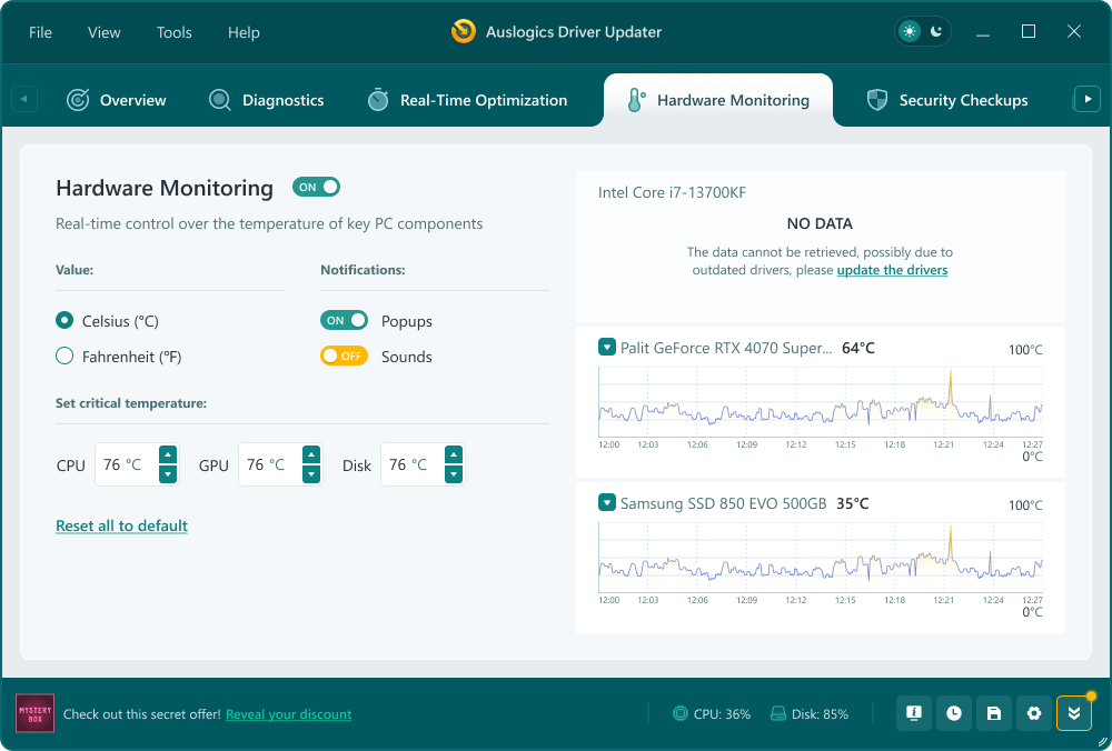 screenshot of Driver Updater